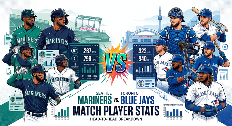 seattle mariners vs toronto blue jays match player stats