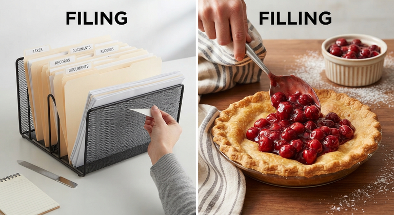 Filing vs Filling