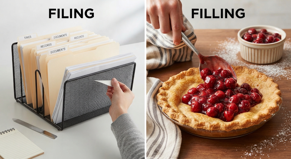 Filing vs Filling